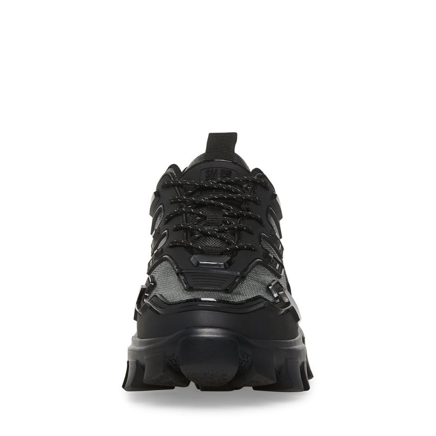 Zapatos Plataforma Steve Madden Ponce Hombre Negras Plateadas | ES TX8461